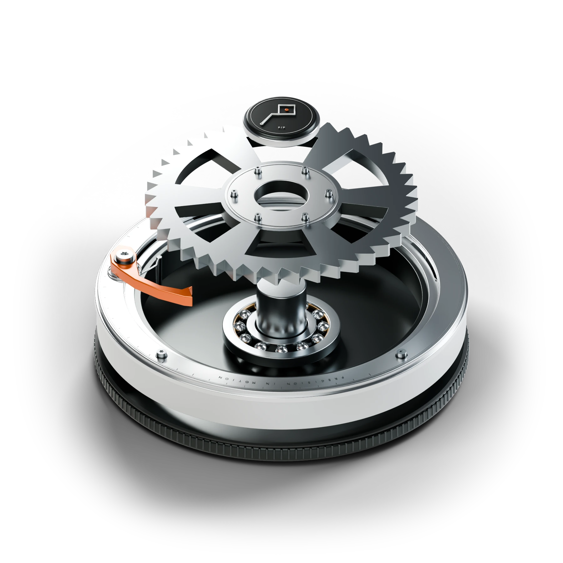Exploded rendering of the ratchet assembly